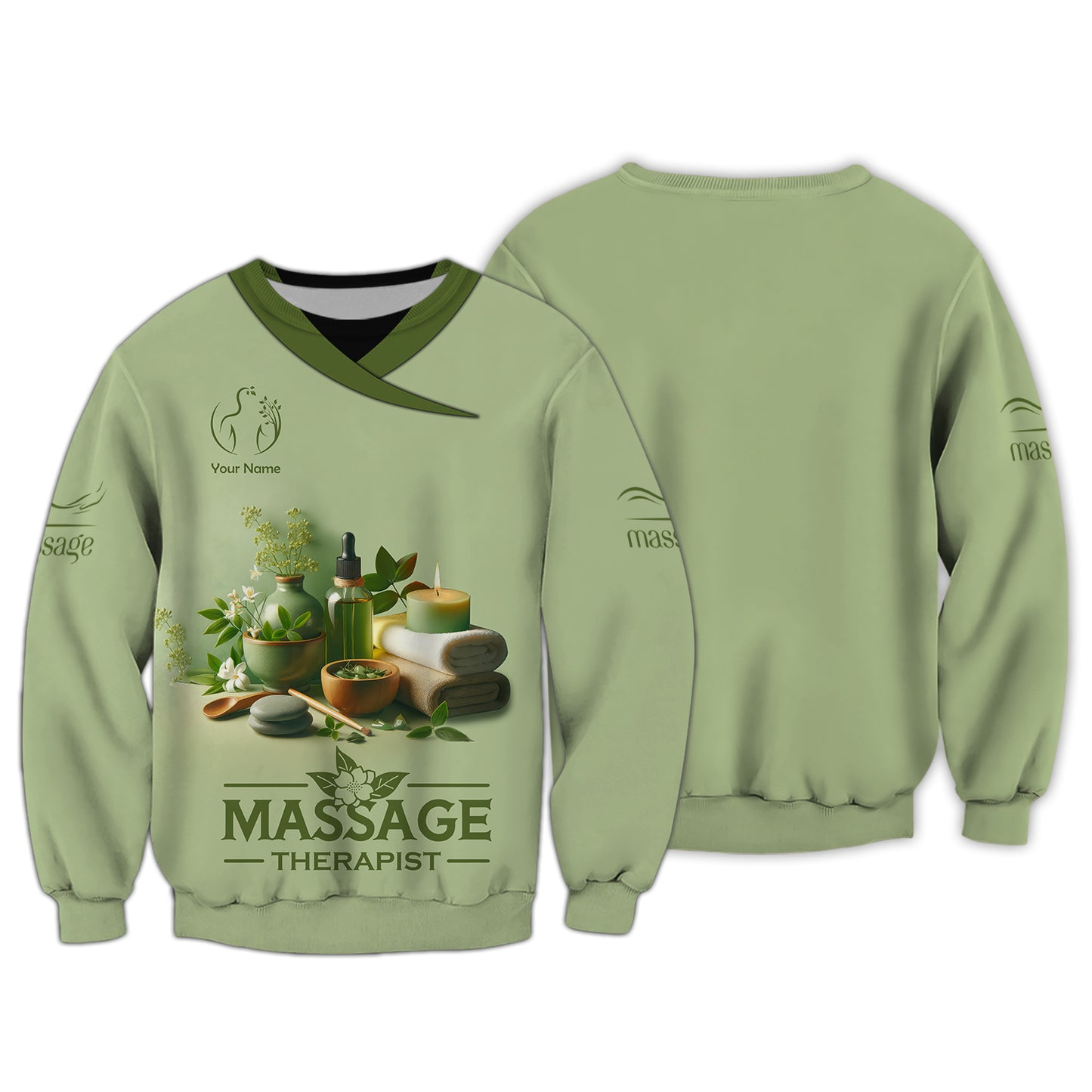 Massage Custom T-Shirts Skin Care Spa Set Decoration Candle 3D Shirt