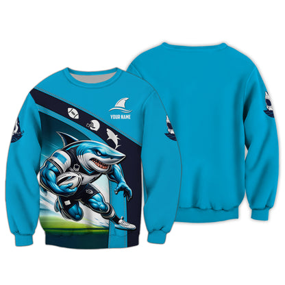 The Sharks Union 3D Shirt Rugby Custom T-Shirts