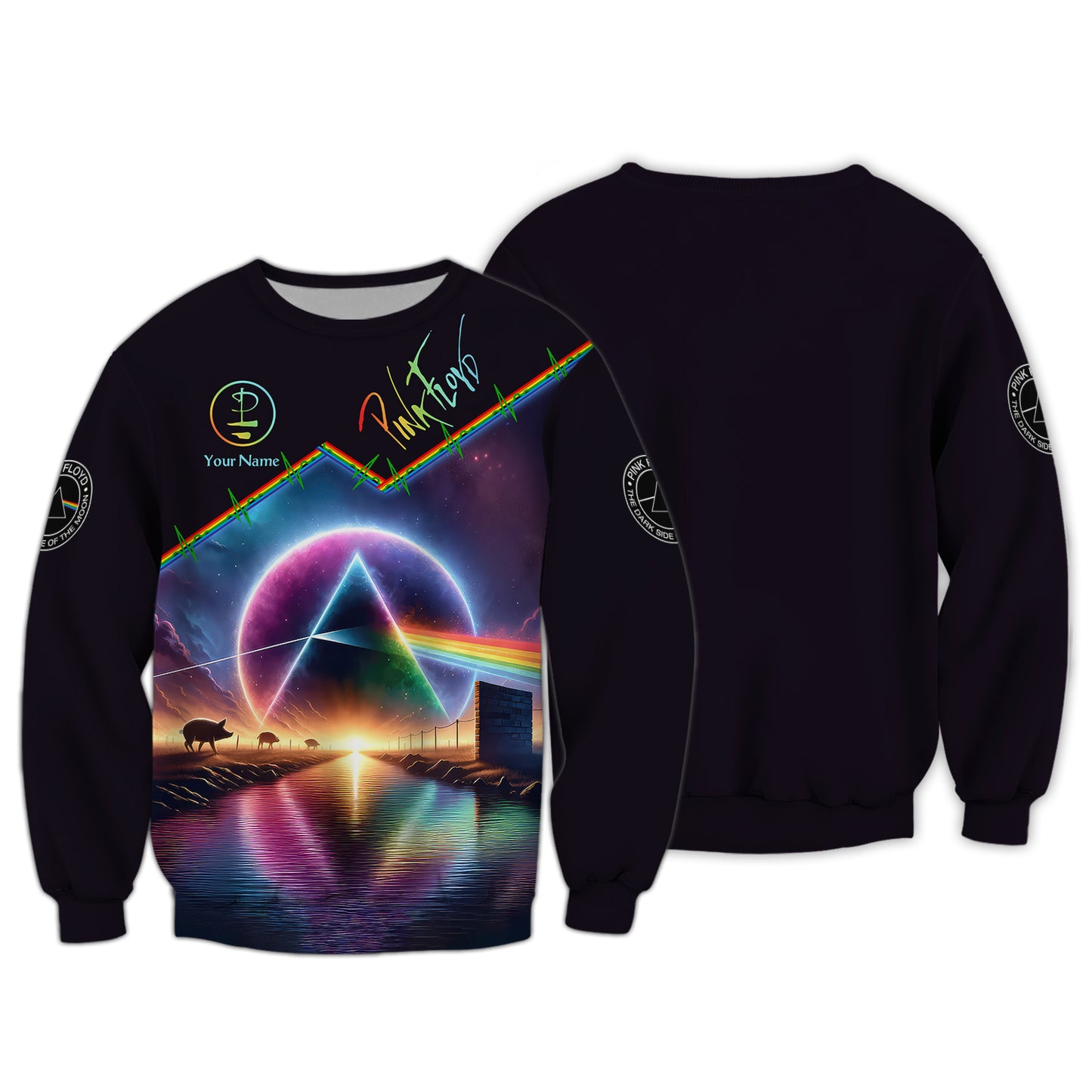 Pink Floyd Custom T-Shirts The Dark Side Of The Moon 3D Shirt