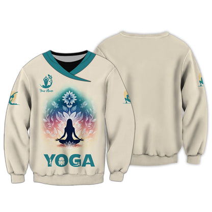 Zipper Hoodie Woman Doing Yoga In Nature 3D Shirt Relax And Practice Yoga  Custom T-Shirts