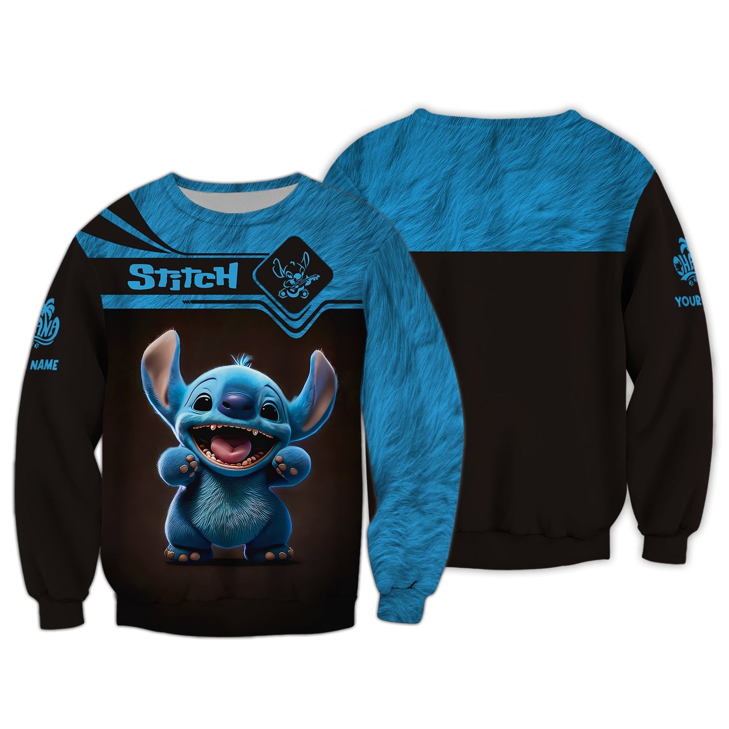 Zipper Hoodie Disney Custom T-Shirts Cute Stitch 3D Shirts