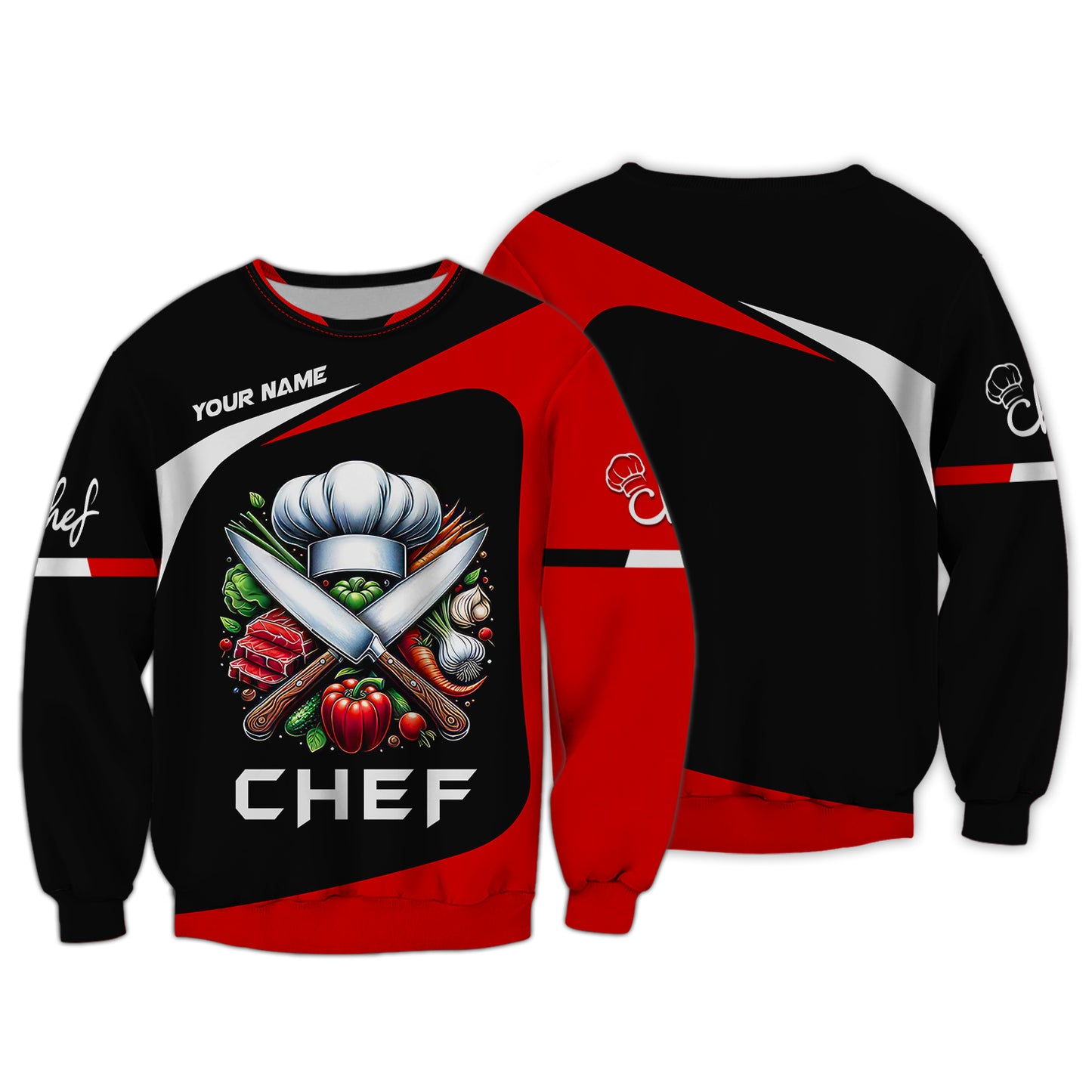 Unisex Knives Chef Custom T-Shirts Gif For Chef, Cooking Chef 3D Shirt