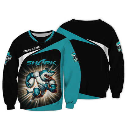 Cronulla Sharks 3D Shirt Rugby Custom T-Shirts