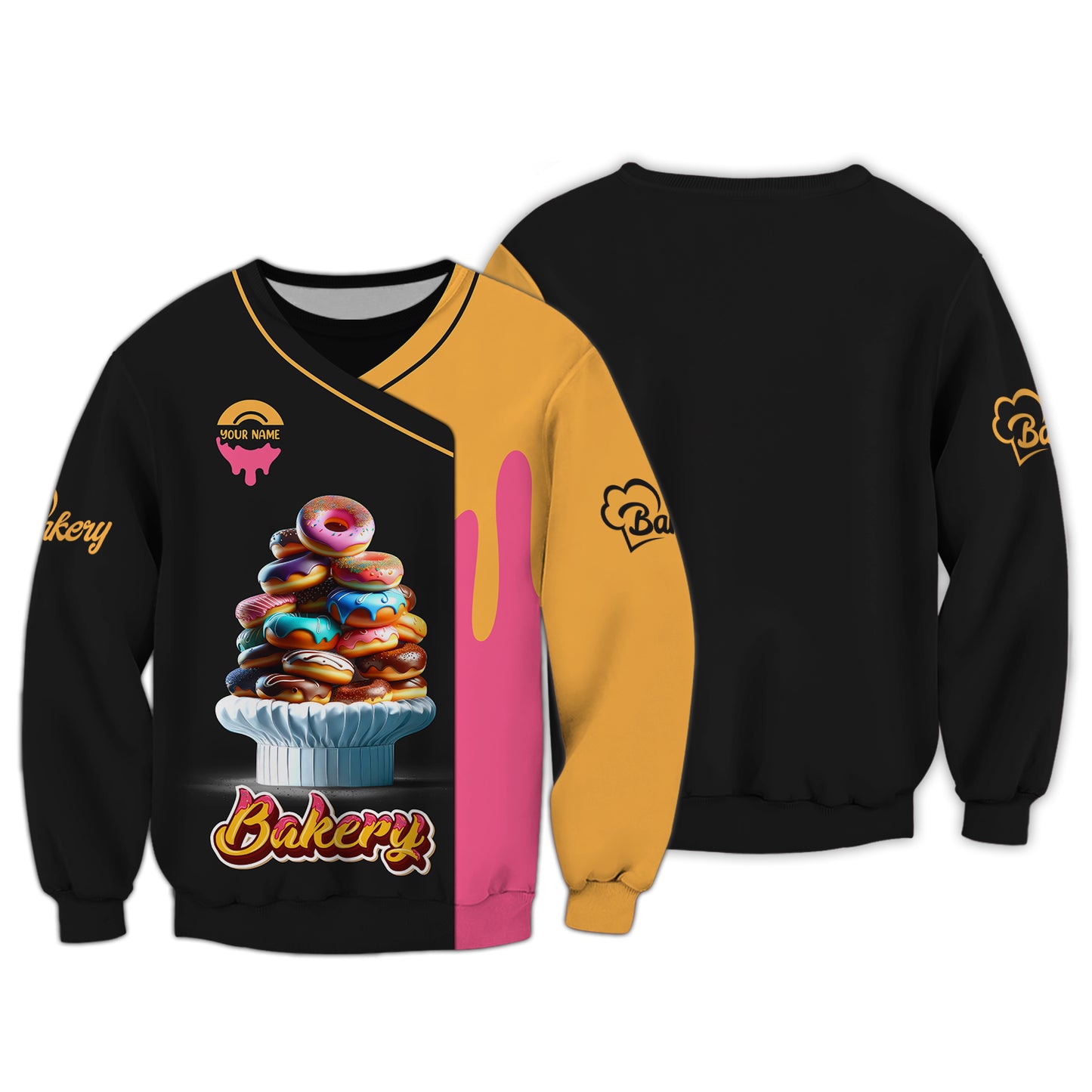 Bakery Sweet Cake Custom T-Shirts Gif For Baker Colorful Delicious Donuts 3D Shirt