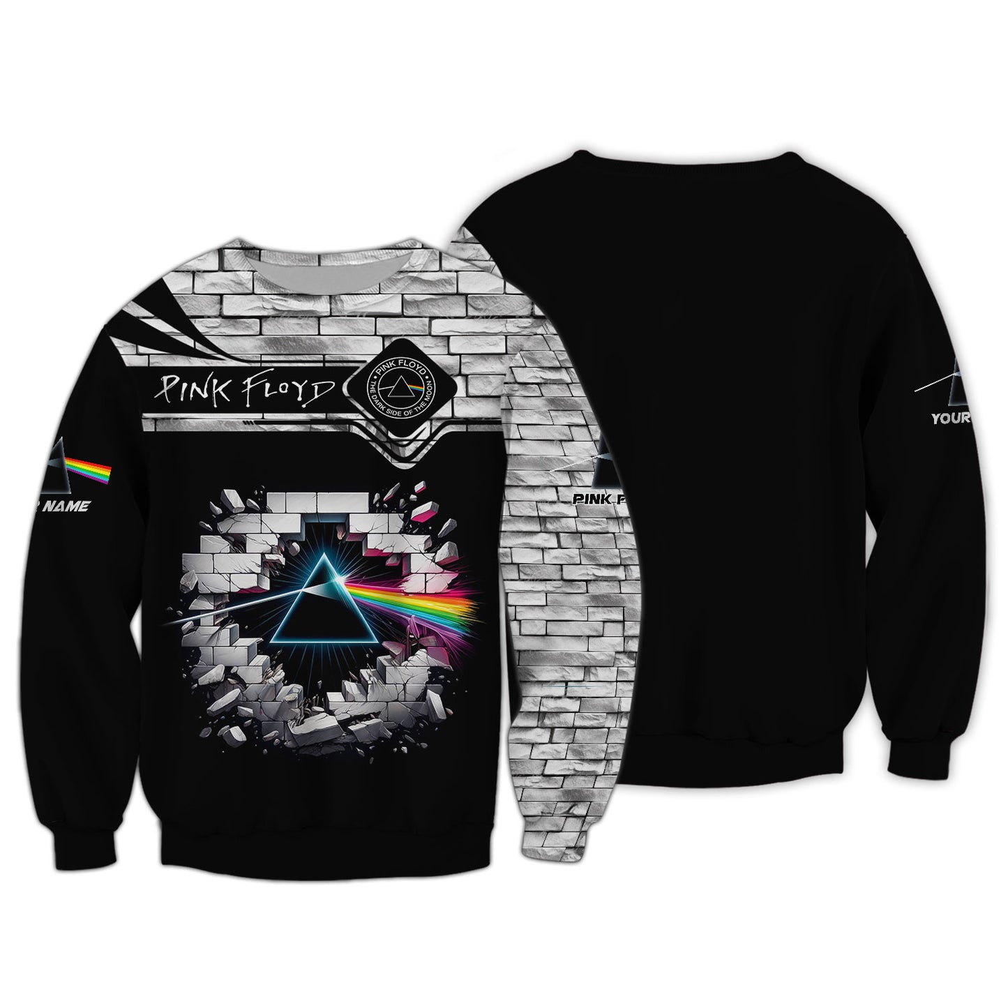 Zipper Hoodie Unisex Breathe In The Air Custom T-Shirts Pink Floyd 3D Shirt