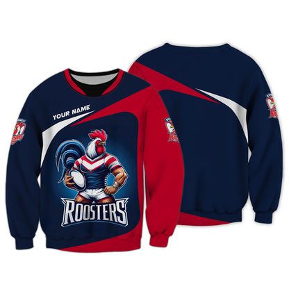 Rugby Custom T-Shirts Sydney Roosters Lover 3D Shirt