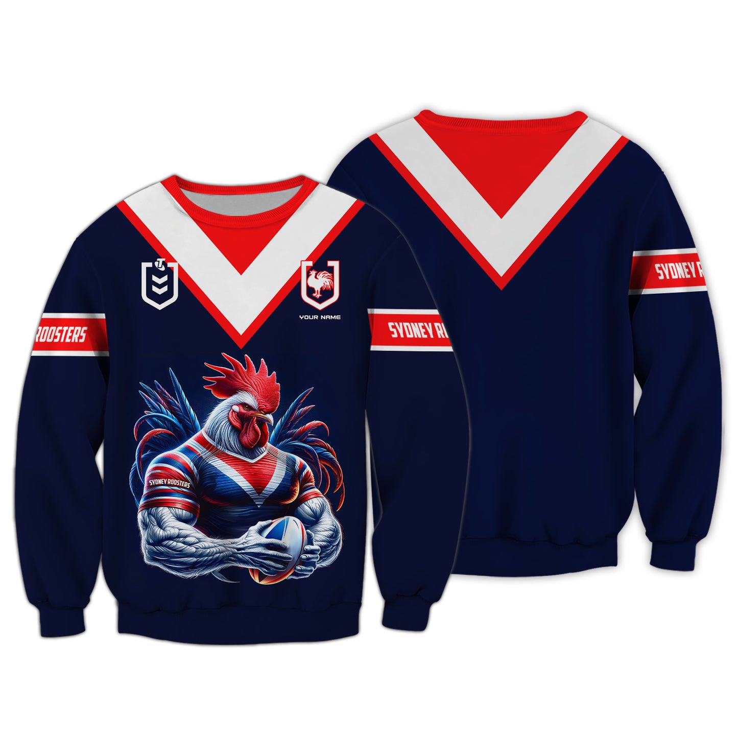 Rugby Lover Custom T-Shirts Sydney Roosters 3D Shirt