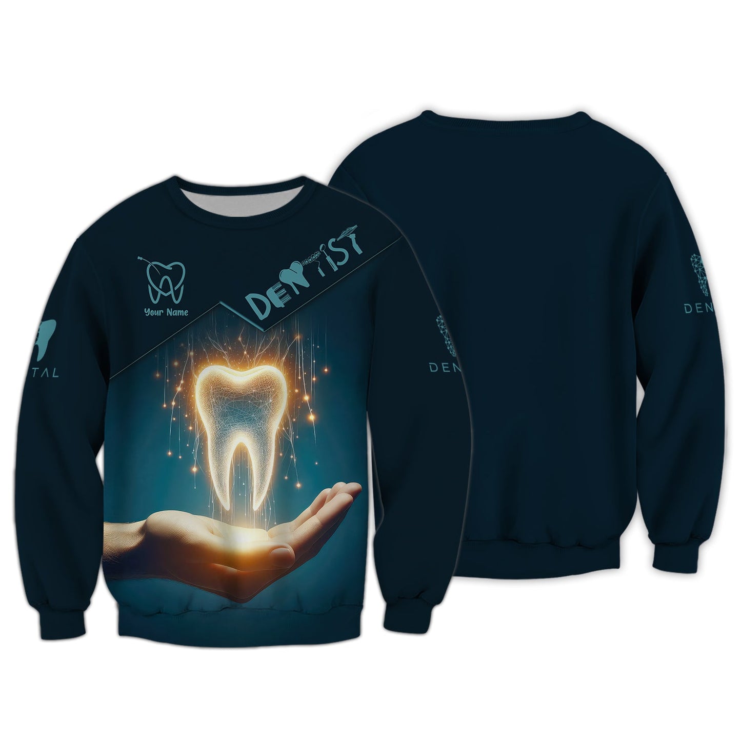 Zipper Hoodie Dentist Clinic Custom T-Shirts Dental Technology 3D Shirt