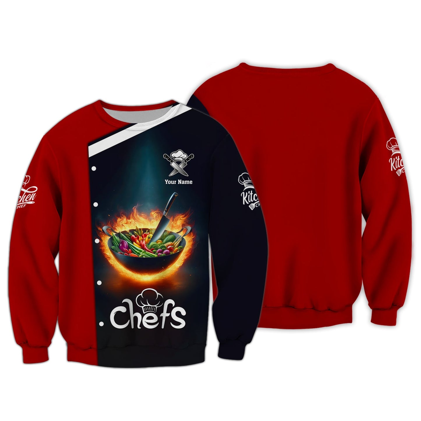 Zipper Hoodie Unisex Chef, Cooking Chef Custom T-Shirts Gif For Chef 3D Shirt