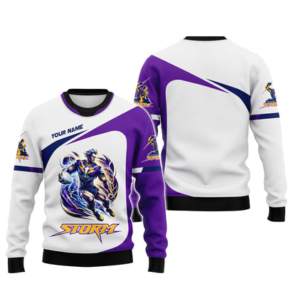 Zipper Hoodie Rugby Lovers Custom T-Shirts Melbourne Storm 3D Shirt