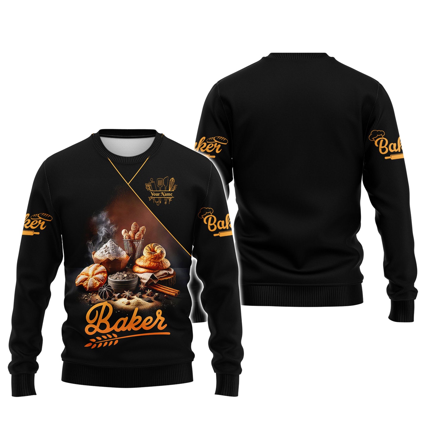 Stack Of Hot And Fresh Bread 3D Shirt Bakery Custom T-Shirts Gif For Baker