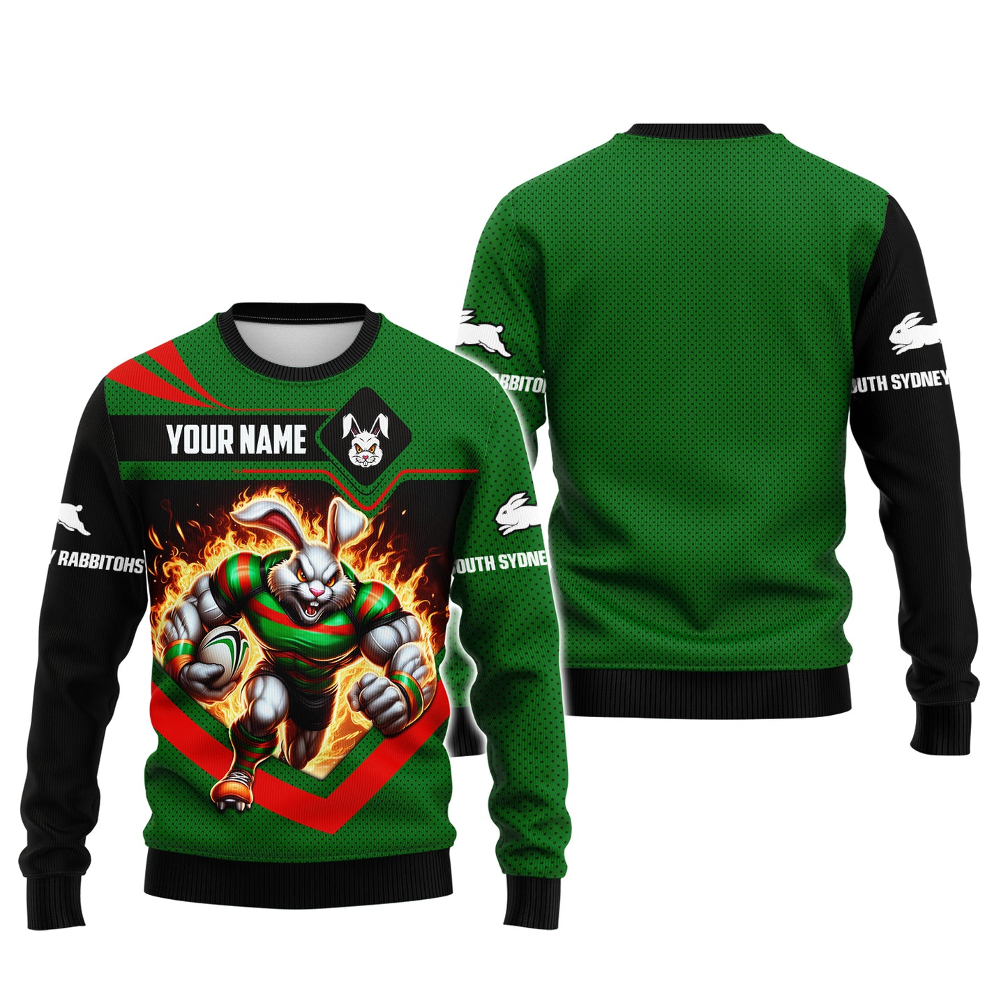 Rugby Custom T-Shirts South Sydney Rabbitohs 3D Shirt