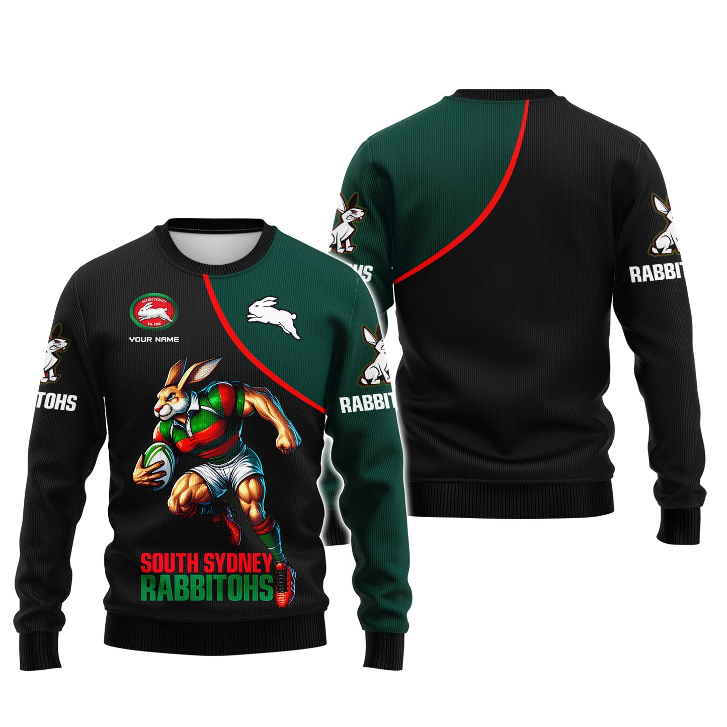 Rugby 3D Shirt South Sydney Rabbitohs Custom T-Shirts