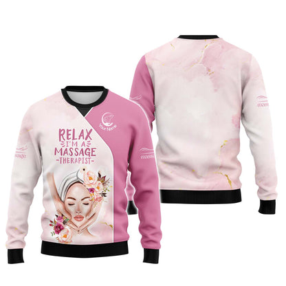 Zipper Hooodie Skin Care Relax 3D Shirts Massage Spa Beauty Custom T-Shirts