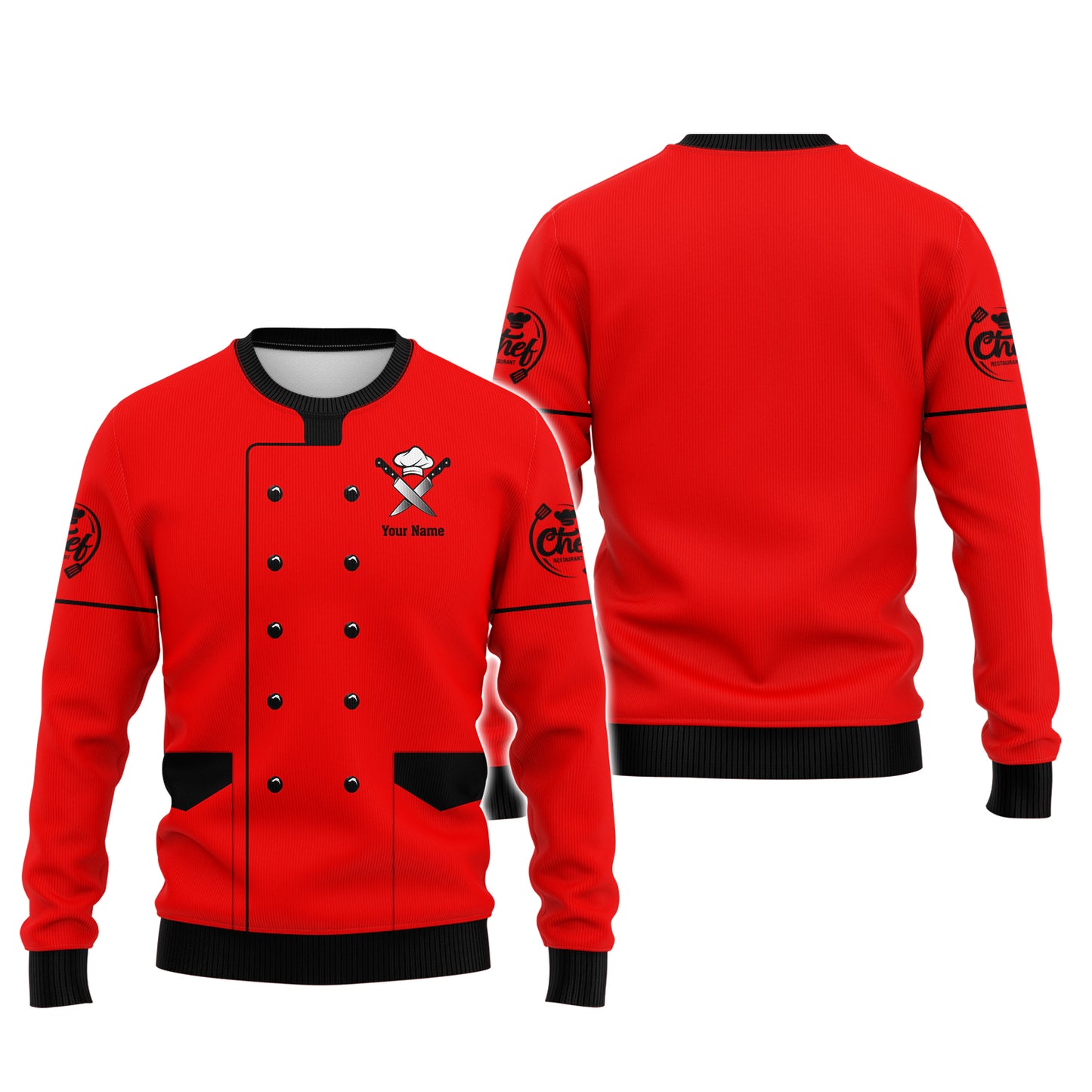 Chef Uniform Custom T-Shirts Red Cooking Chef Custom T-Shirts