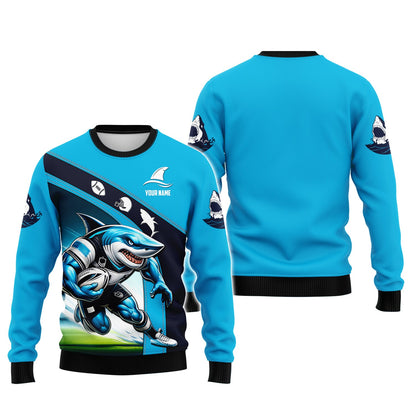 Zipper Hoodie The Sharks Union 3D Shirt Rugby Custom T-Shirts