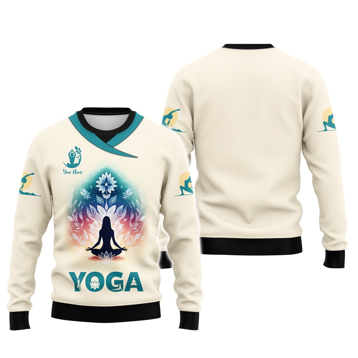 Zipper Hoodie Woman Doing Yoga In Nature 3D Shirt Relax And Practice Yoga  Custom T-Shirts