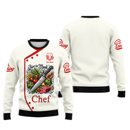 Unisex Knives Cooking Chef Custom T-Shirts Gif For Chef Lover