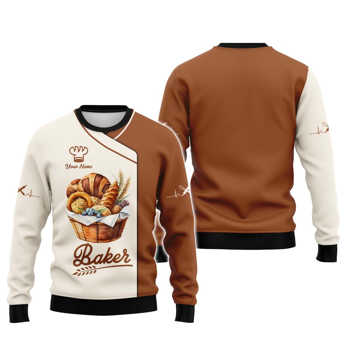 Baker Custom T-Shirts Bakery Bread 3D Shirt, Zipper Hoodie