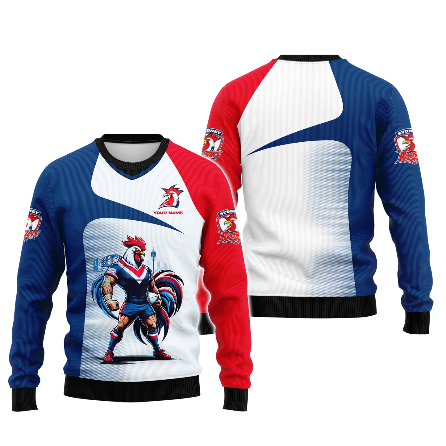 Sydney Roosters 3D Shirt Rugby Custom T-Shirts