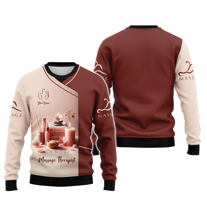 Zipper Hoodie Beautiful Spa Custom T-Shirts Cherry Blossom Therapeutic Massage Set 3D Shirt