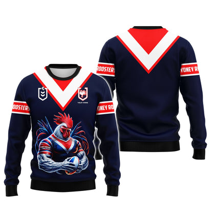 Zipper Hoodie Rugby Lover Custom T-Shirts Sydney Roosters 3D Shirt