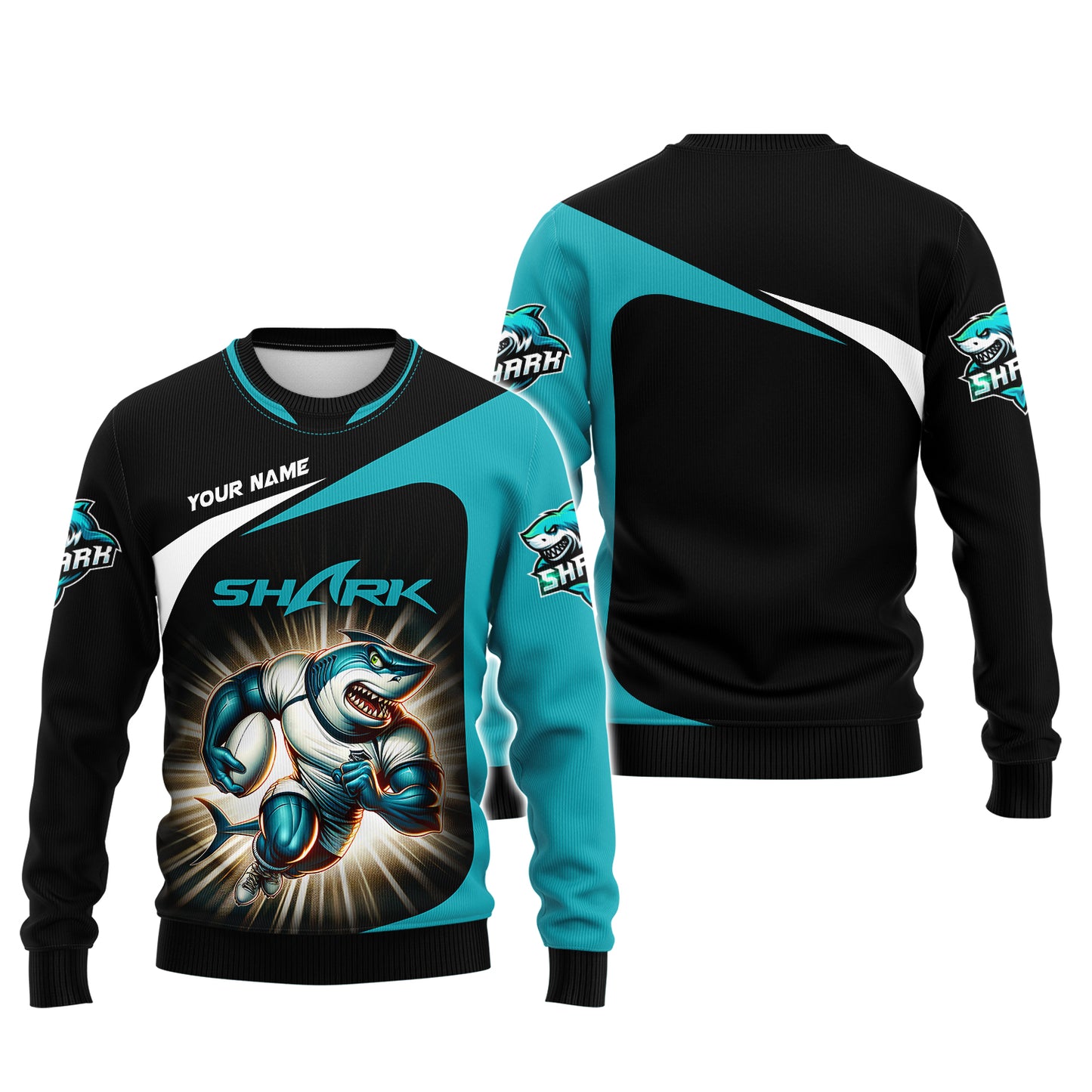 Cronulla Sharks 3D Shirt Rugby Custom T-Shirts