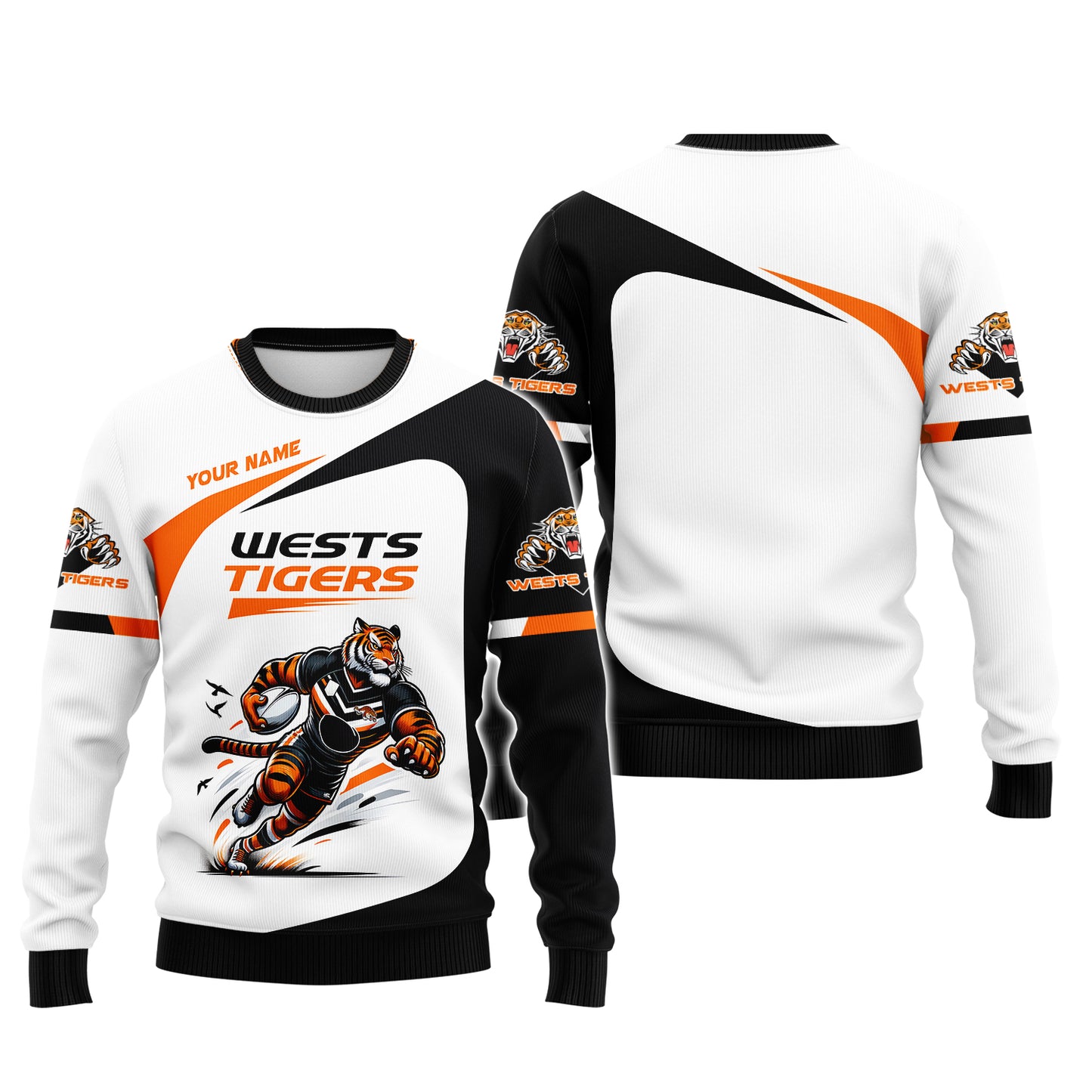 West Tigers 3D Shirt Rugby Custom T-Shirts