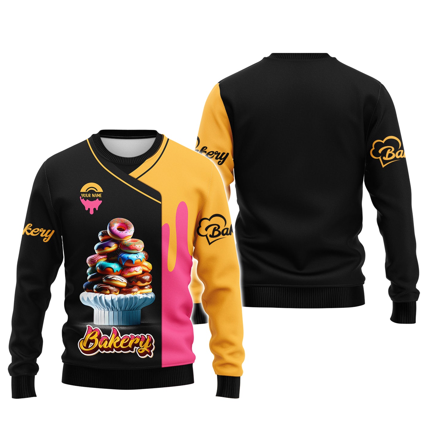 Bakery Sweet Cake Custom T-Shirts Gif For Baker Colorful Delicious Donuts 3D Shirt