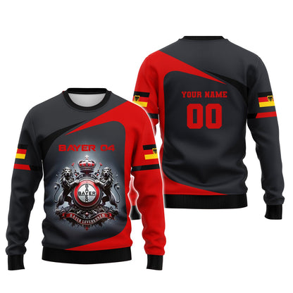 Zipper Hoodie Bayer 04 Leverkusen Custom T-Shirts German Football Lovers 3D Shirt