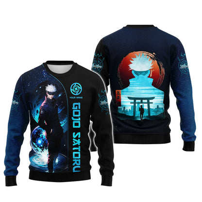 Zipper Hoodie Gojo Satoru Jujutsu Kaisen 3D Shirt Naruto Custom T-Shirts