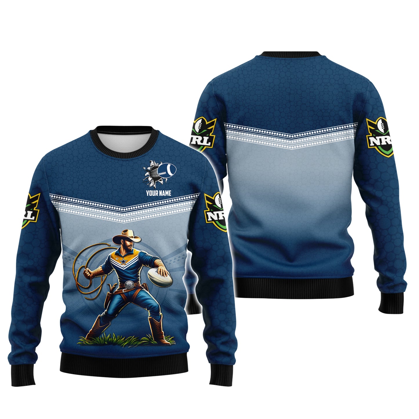 North Queensland  Cowboys 3D Shirt Rugby Custom T-Shirt