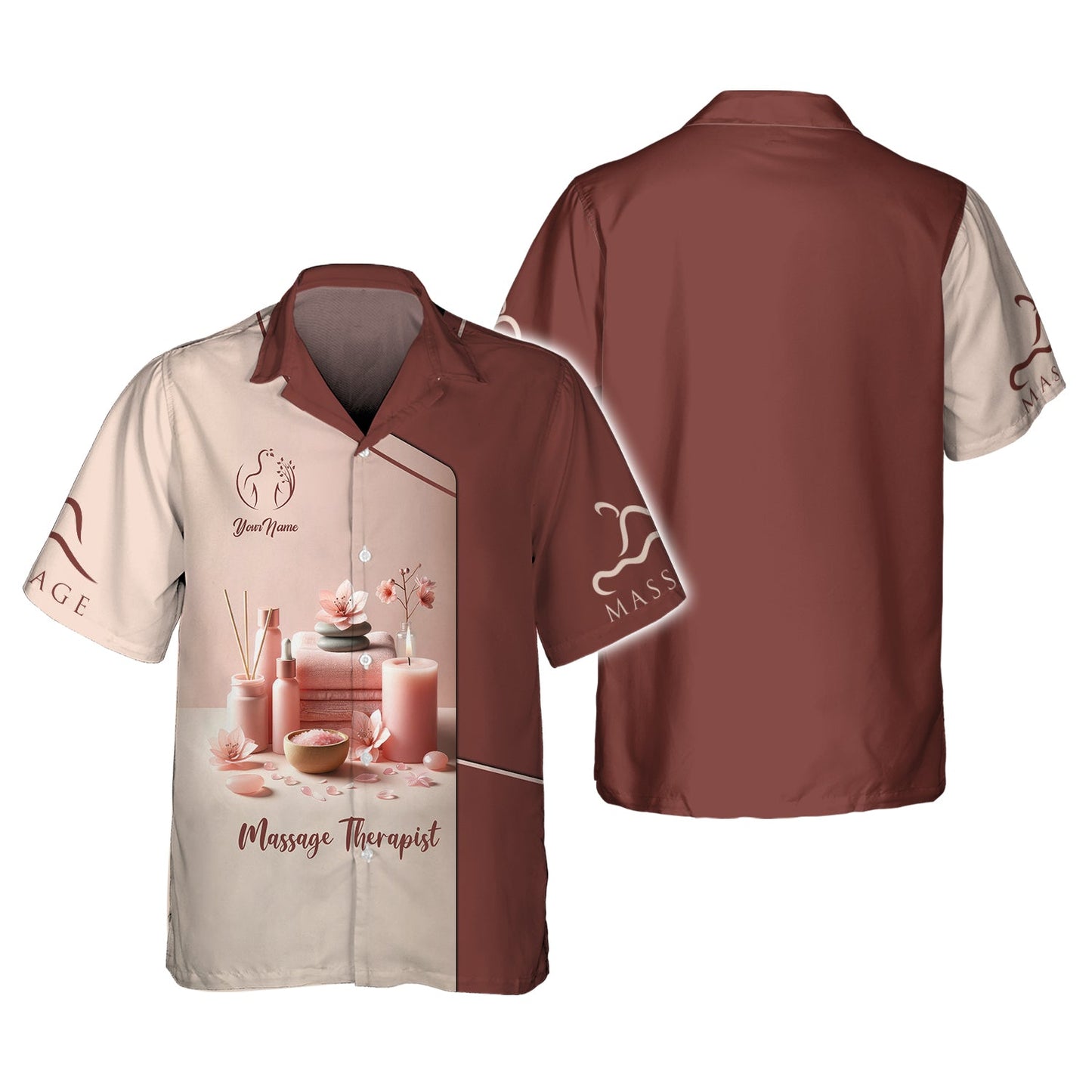 Zipper Hoodie Beautiful Spa Custom T-Shirts Cherry Blossom Therapeutic Massage Set 3D Shirt