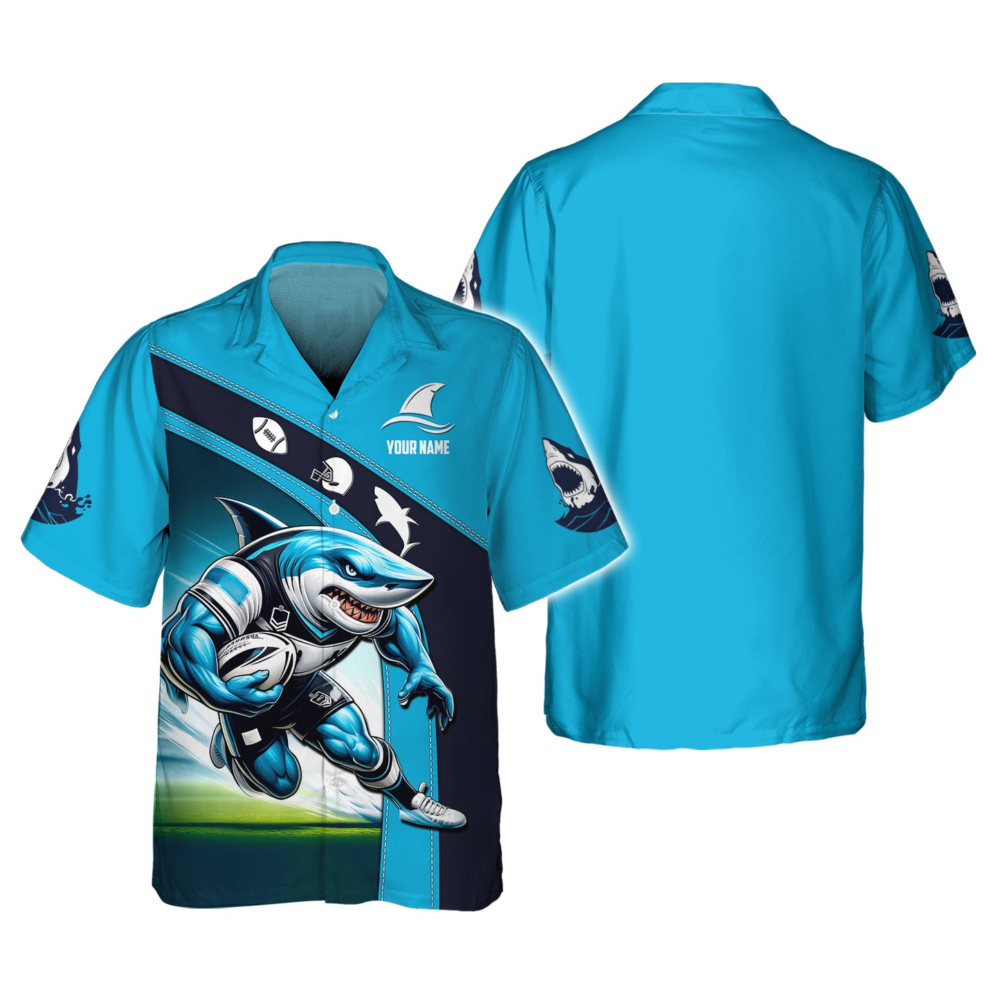 The Sharks Union 3D Shirt Rugby Custom T-Shirts