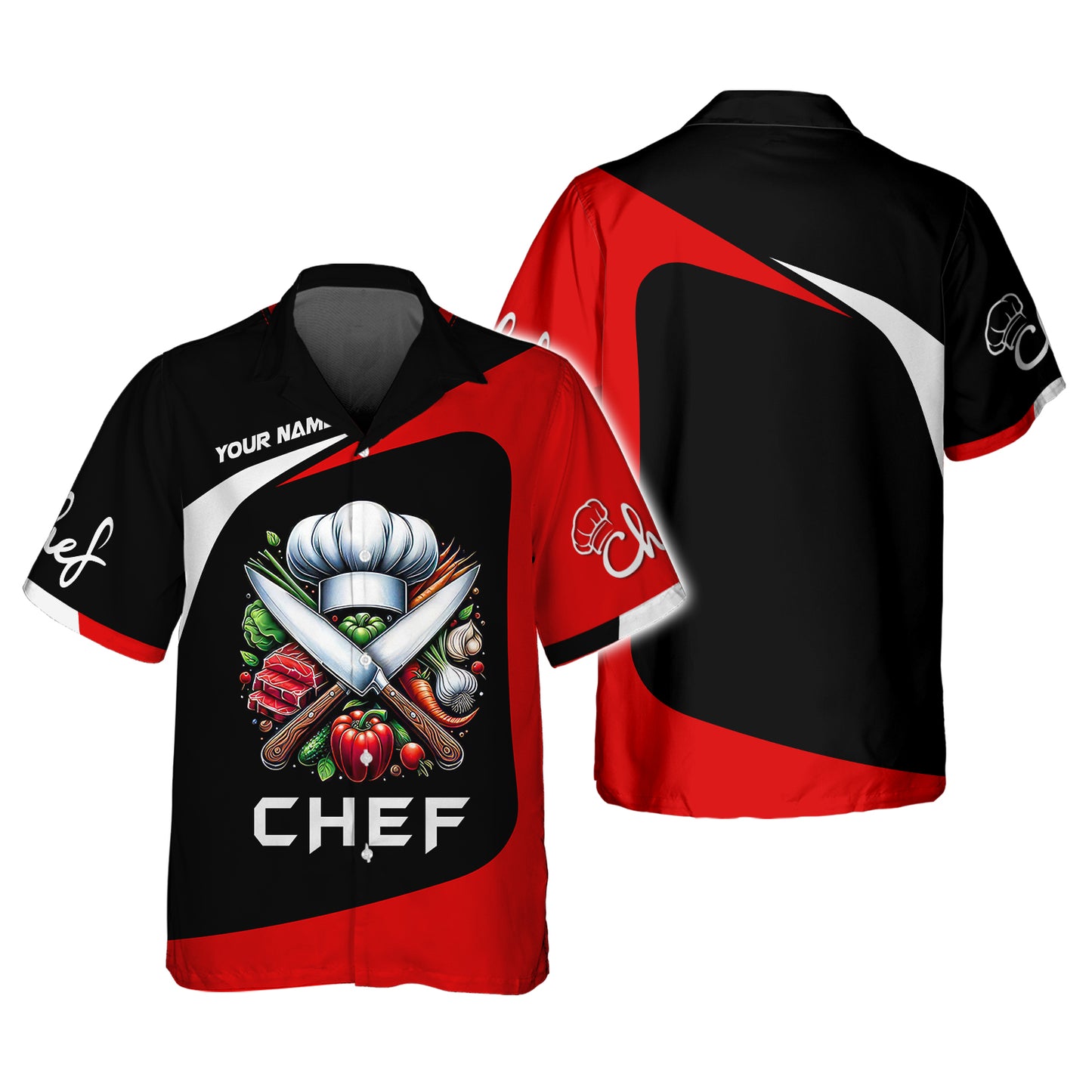 Unisex Knives Chef Custom T-Shirts Gif For Chef, Cooking Chef 3D Shirt