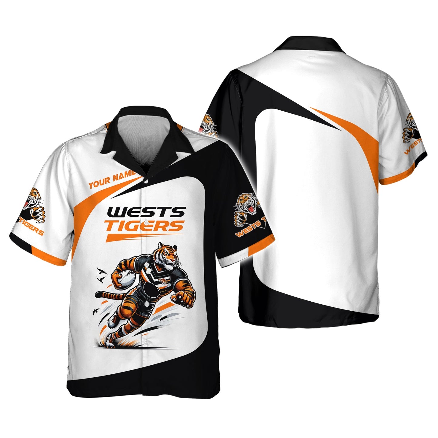 Zipper Hoodie West Tigers 3D Shirt Rugby Custom T-Shirts