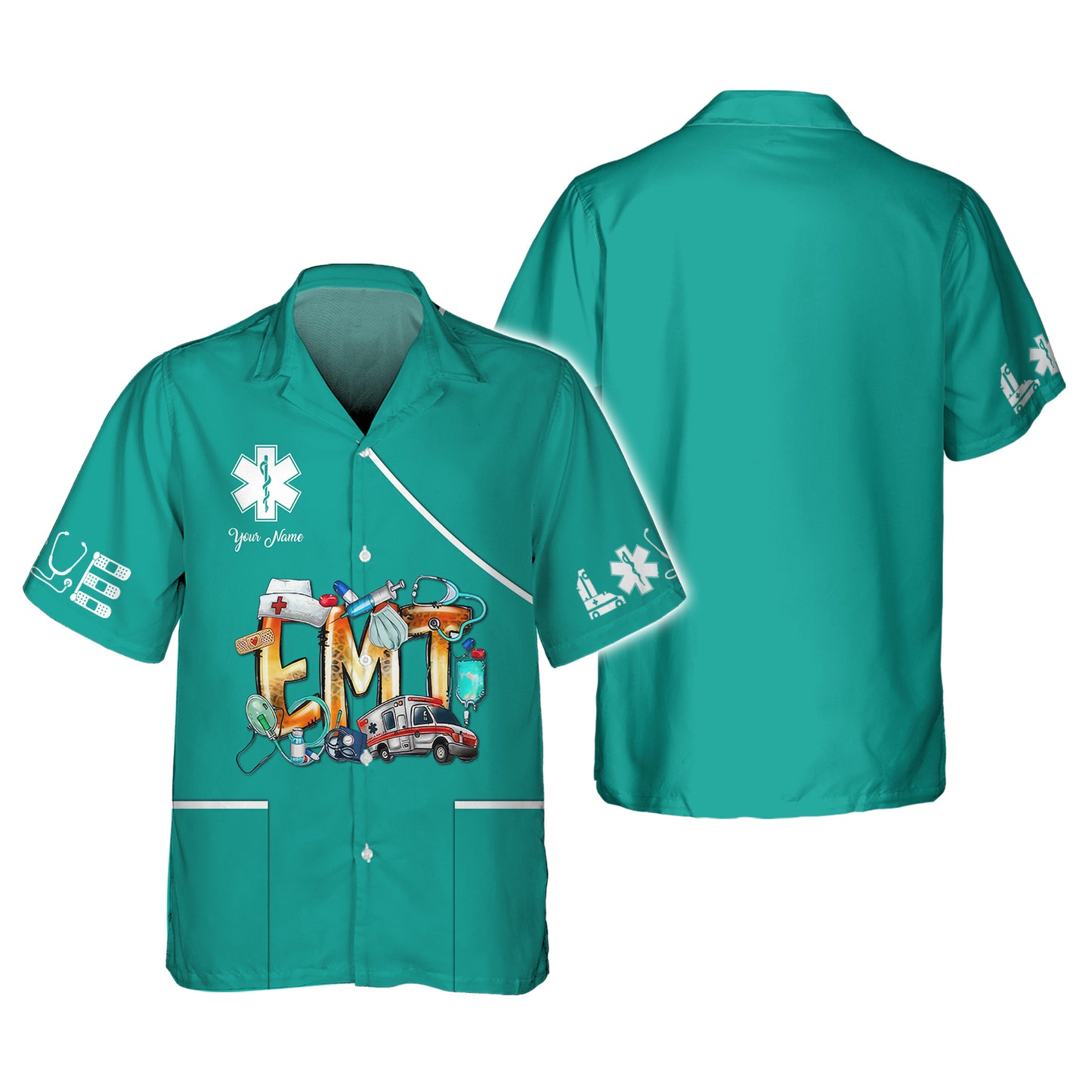 Medical First Aid Equipment 3D Shirt EMT Lover Custom T-Shirts