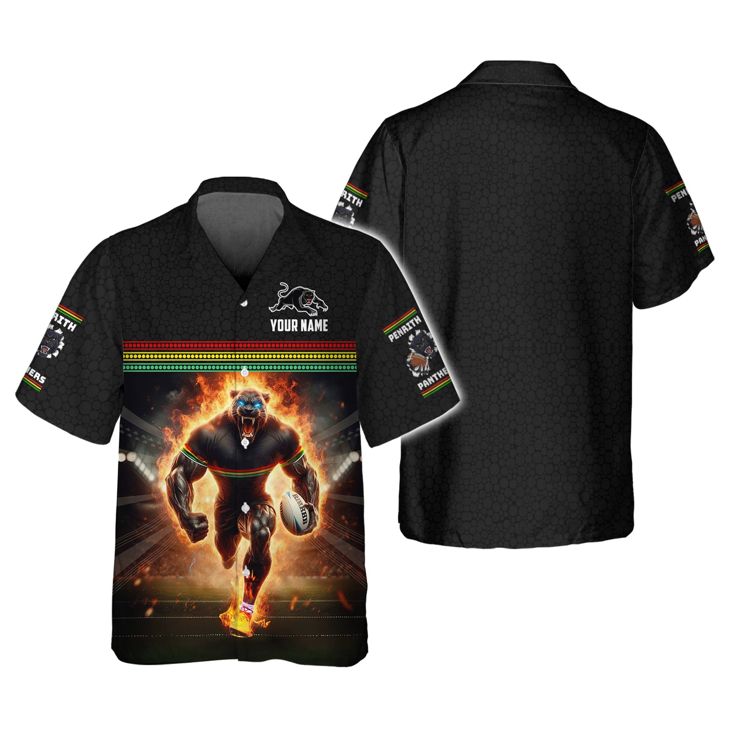 Penrith Panthers Angry 3D Shirt Rugby Custom T-Shirts