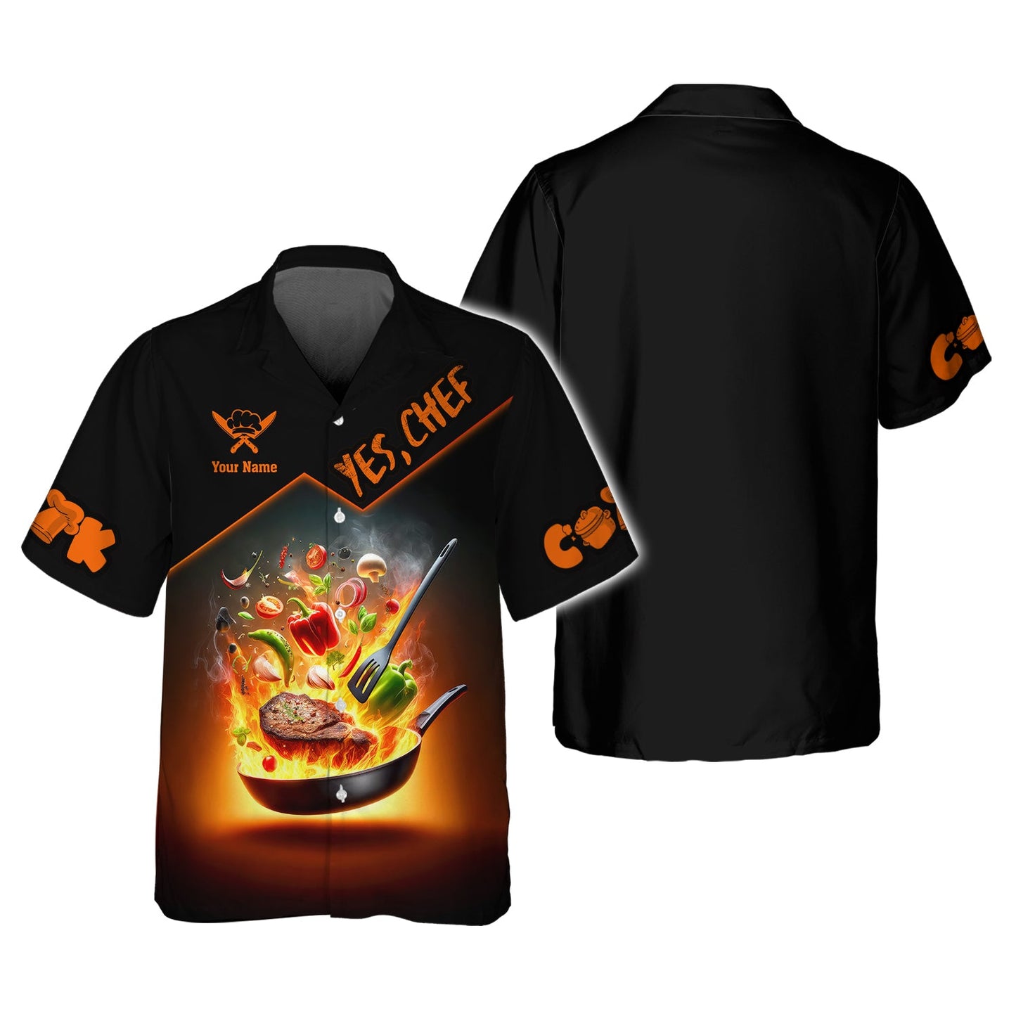 ZIpper Hoodie Personalized Custom T-Shirts Chef, Gif For Chef, Pan Of Chef 3D Shirts