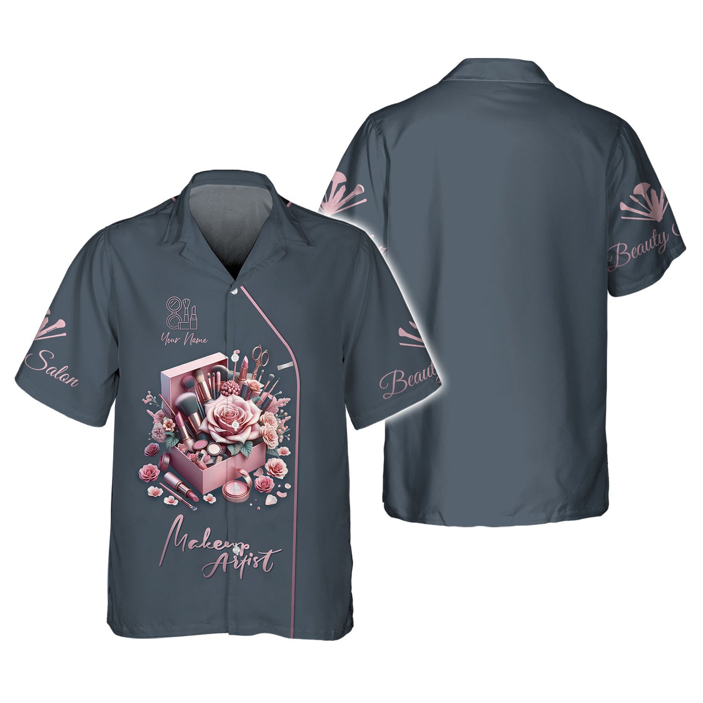 Beauty Rose Custom T-Shirts Artistic Makeup Kit 3D Shirt