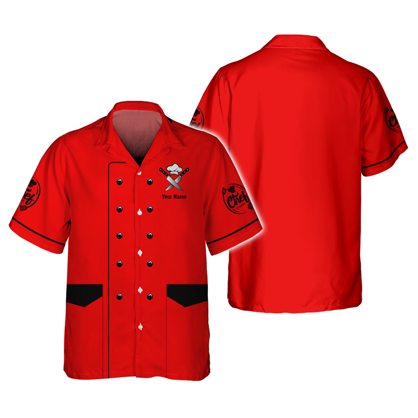 Chef Uniform Custom T-Shirts Red Cooking Chef Custom T-Shirts