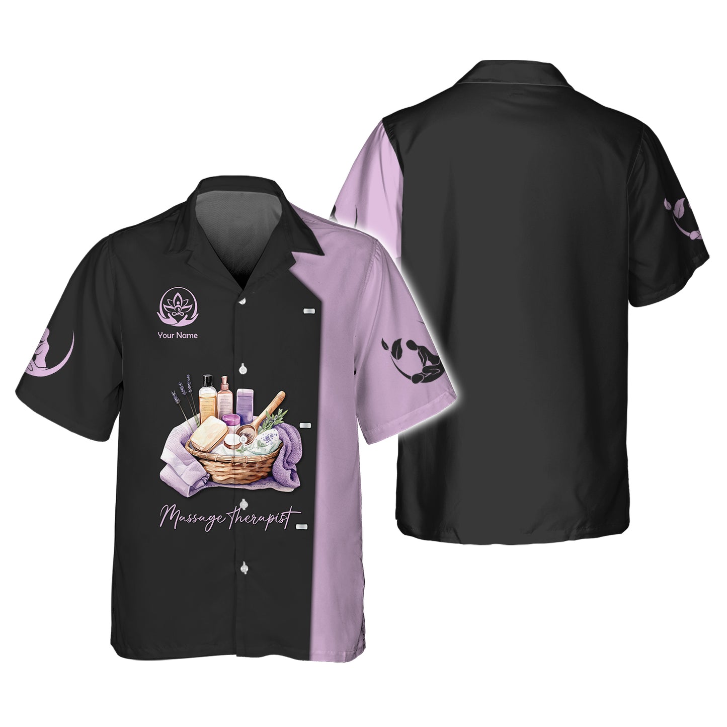 Lavender Physical Therapy 3D Shirt Massage Spa Set Custom T-Shirts, Gif For Therapist