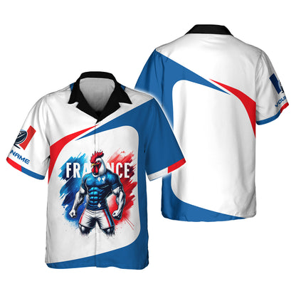 French Rugby League Federation 3D Shirts Rubgy Custom T-Shirts