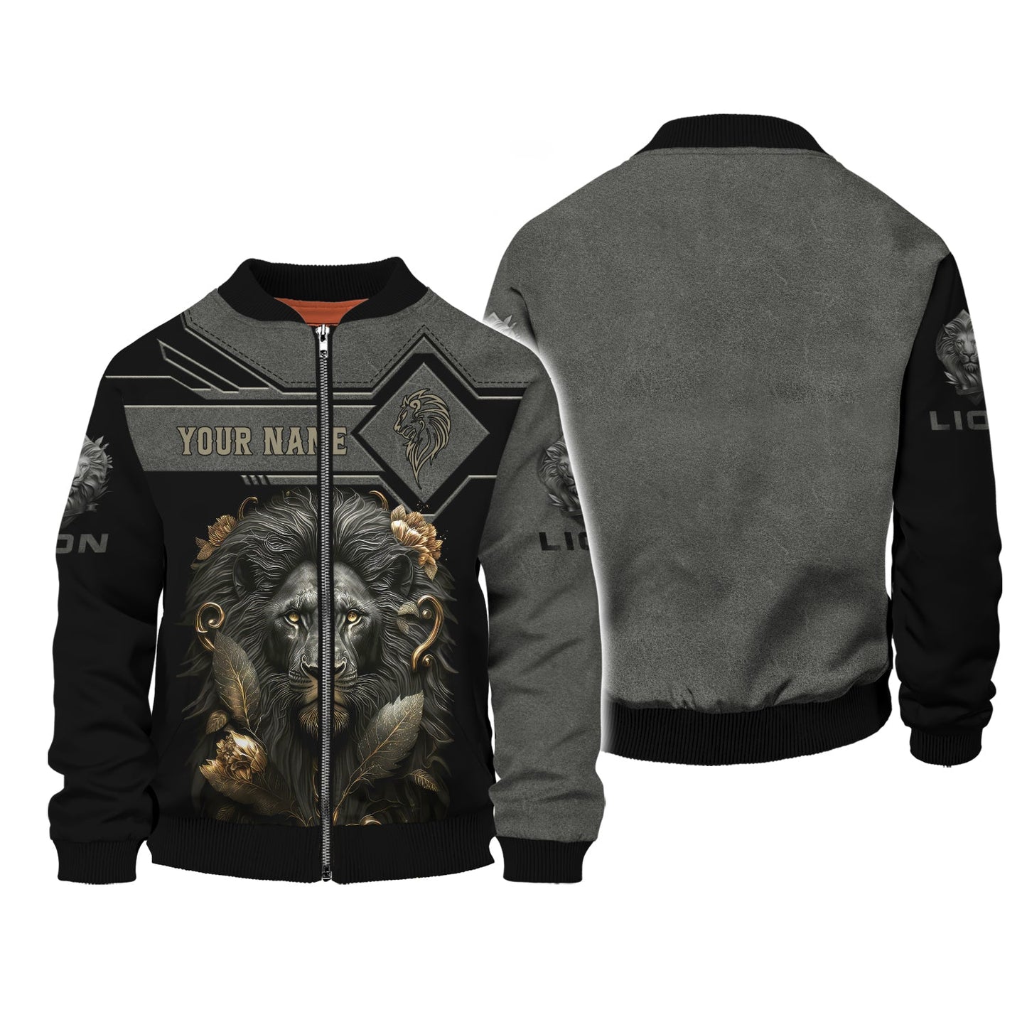 Lion Griesbach Gold And Black Spirit Animal 3D Shirts Lion Custom T-Shirts, Zipper Hoodie