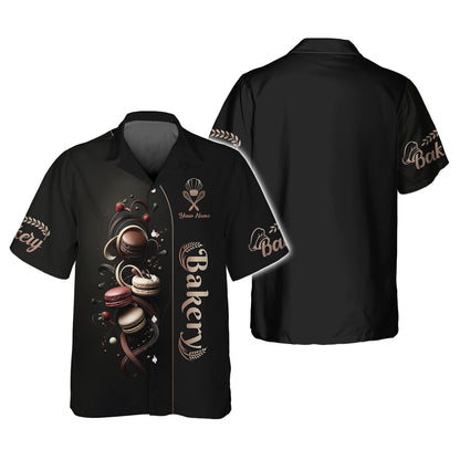 Macarons Chocolate Custom T-Shirts Bakery 3D Shirt Gif For Baker