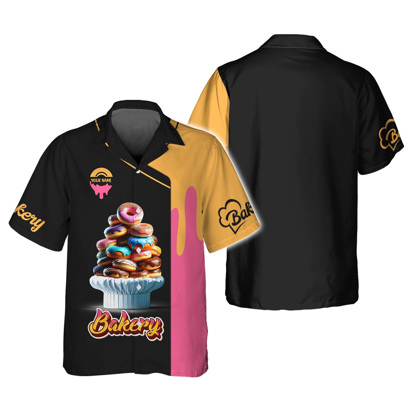 Bakery Sweet Cake Custom T-Shirts Gif For Baker Colorful Delicious Donuts 3D Shirt