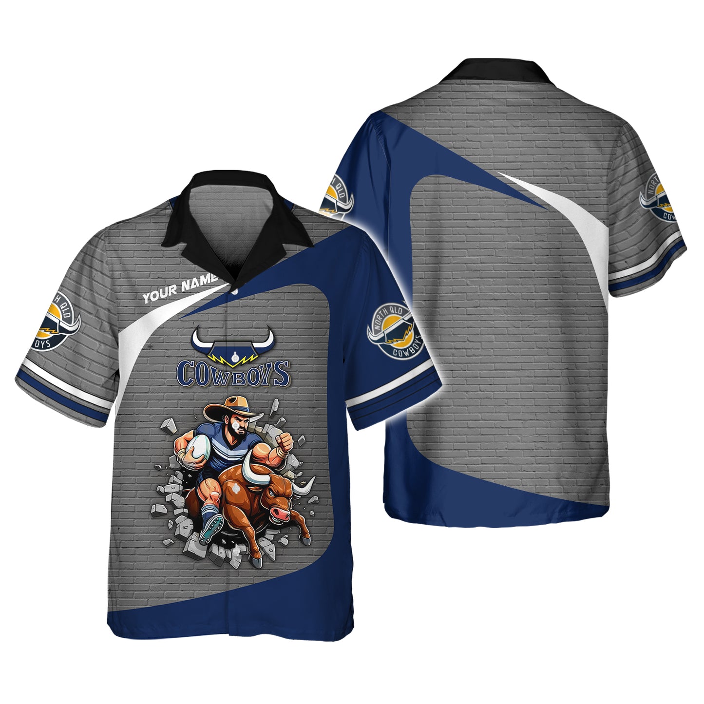 Rugby Lover Custom T-Shirts North Queensland  Cowboys 3D Shirts