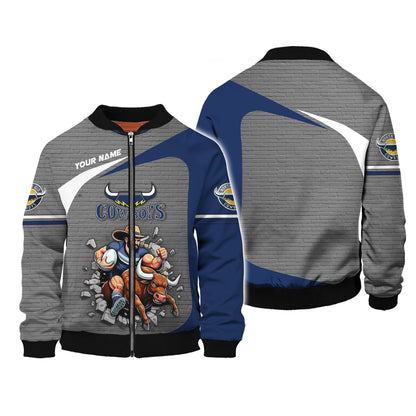 Zipper Hoodie Rugby Lover Custom T-Shirts North Queensland  Cowboys 3D Shirts