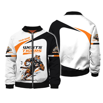 Zipper Hoodie West Tigers 3D Shirt Rugby Custom T-Shirts