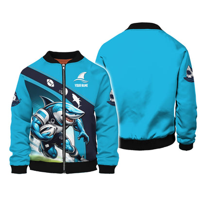 Zipper Hoodie The Sharks Union 3D Shirt Rugby Custom T-Shirts